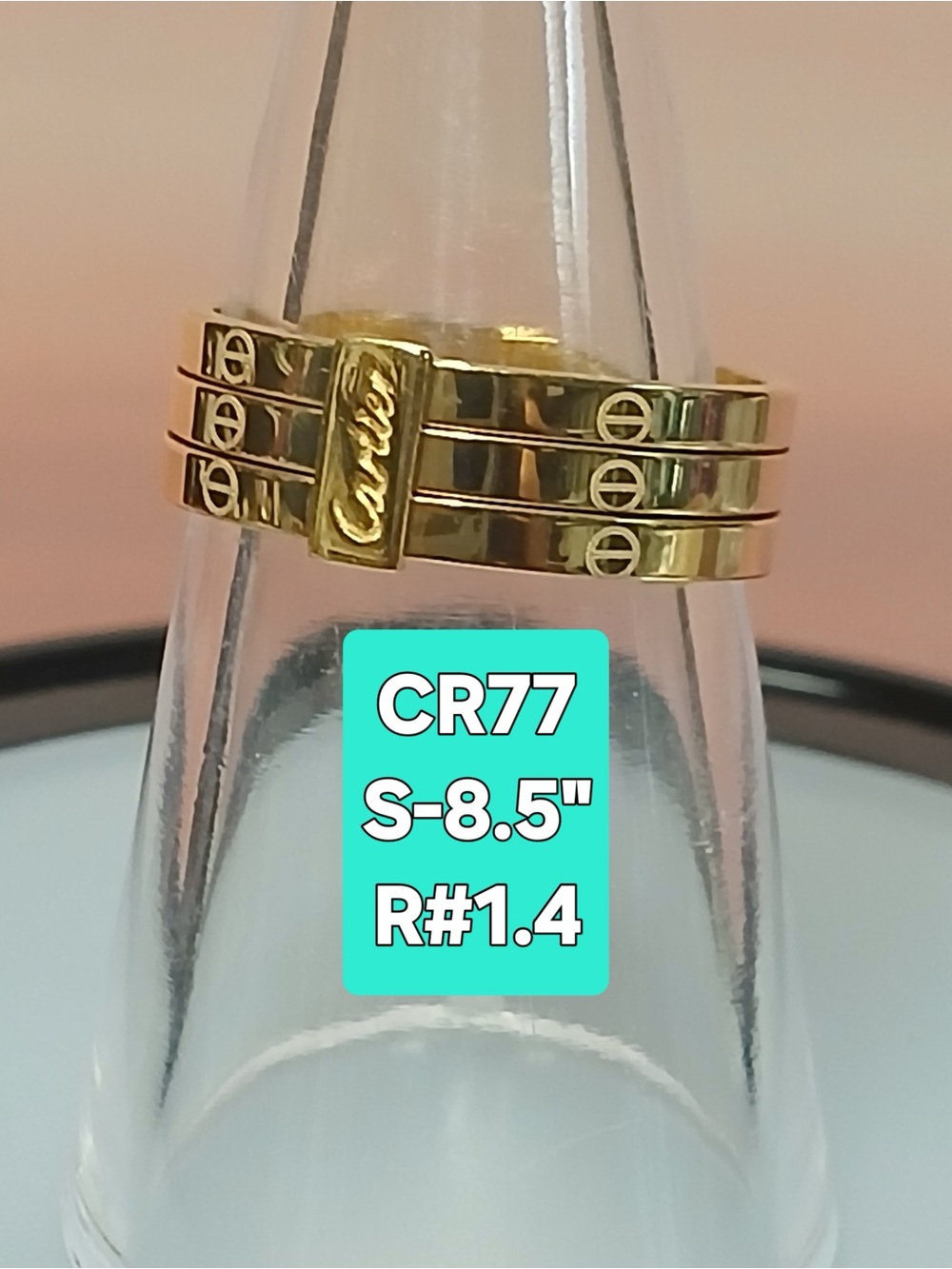 18K Japan Gold Ring S-8.5